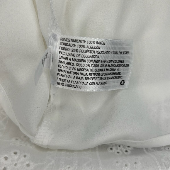 Knox Rose boho white lace tiered drawstring waist embroidered midi dress - M - Picture 6 of 11